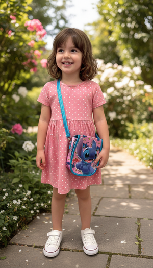 Borsa Passeggio Stitch Angel DISNEY Borsetta 17 CM con Tracolla Regolabile- 09217