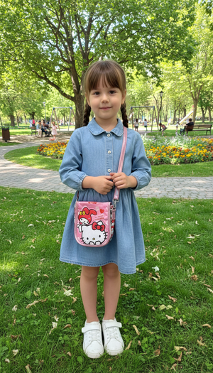 Borsa Passeggio Hello Kitty My Melody Sanrio Borsetta 17 CM con Tracolla Regolabile- 09234