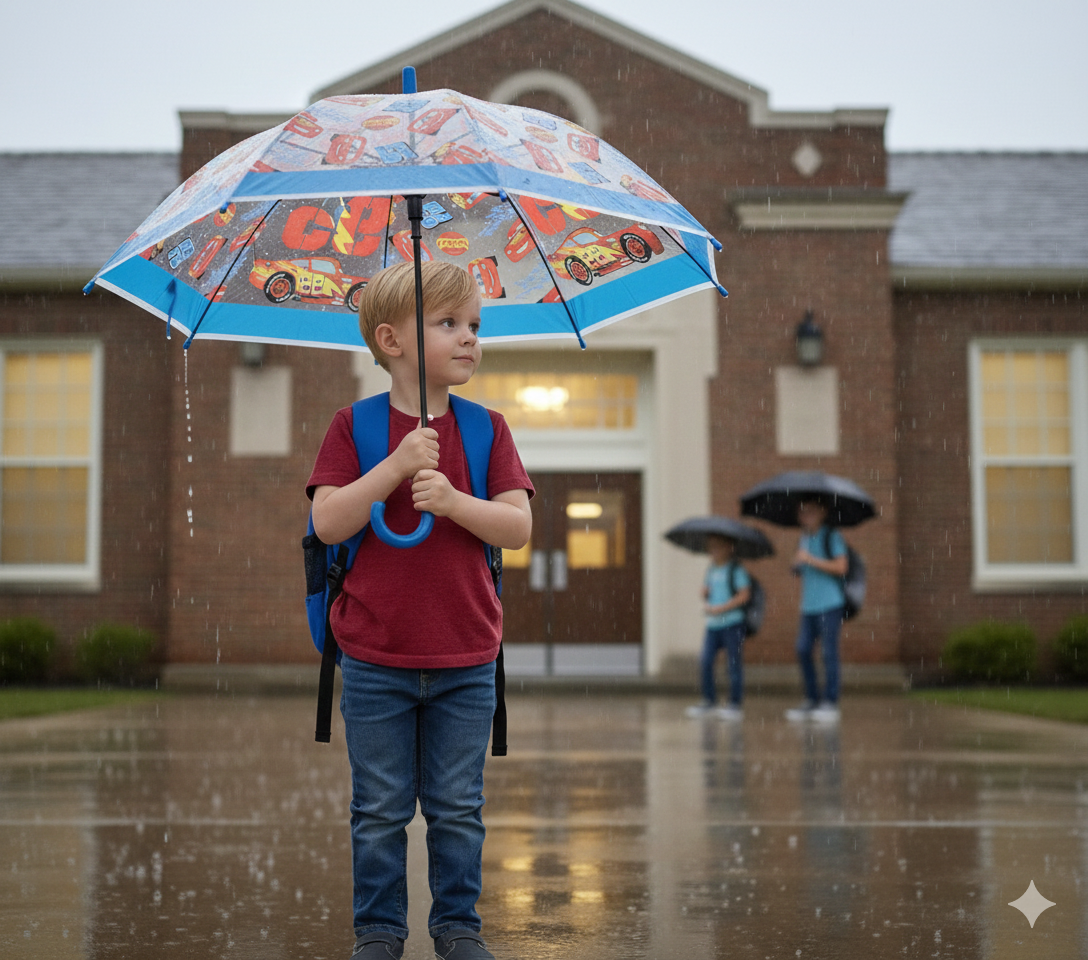 Ombrello Cars DISNEY Apertura Automatica Manico Ergonomico Accessorio per la Pioggia Bambini