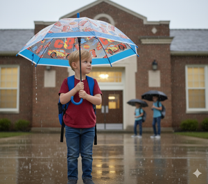Ombrello Cars DISNEY Apertura Automatica Manico Ergonomico Accessorio per la Pioggia Bambini