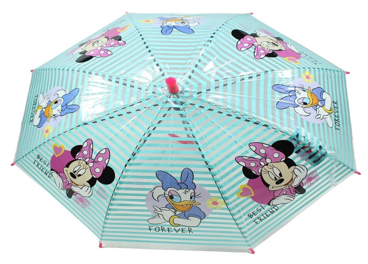 Ombrello Minnie DISNEY Apertura Automatica Manico Ergonomico Accessorio per la Pioggia Bambini
