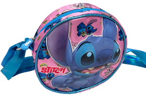 Borsa Passeggio Stitch Angel DISNEY Borsetta Rotonda 17 CM con Tracolla Regolabile- 09218