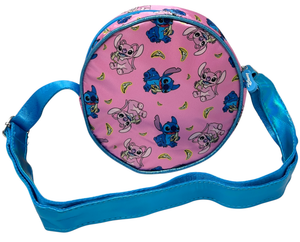 Borsa Passeggio Stitch Angel DISNEY Borsetta Rotonda 17 CM con Tracolla Regolabile- 09218