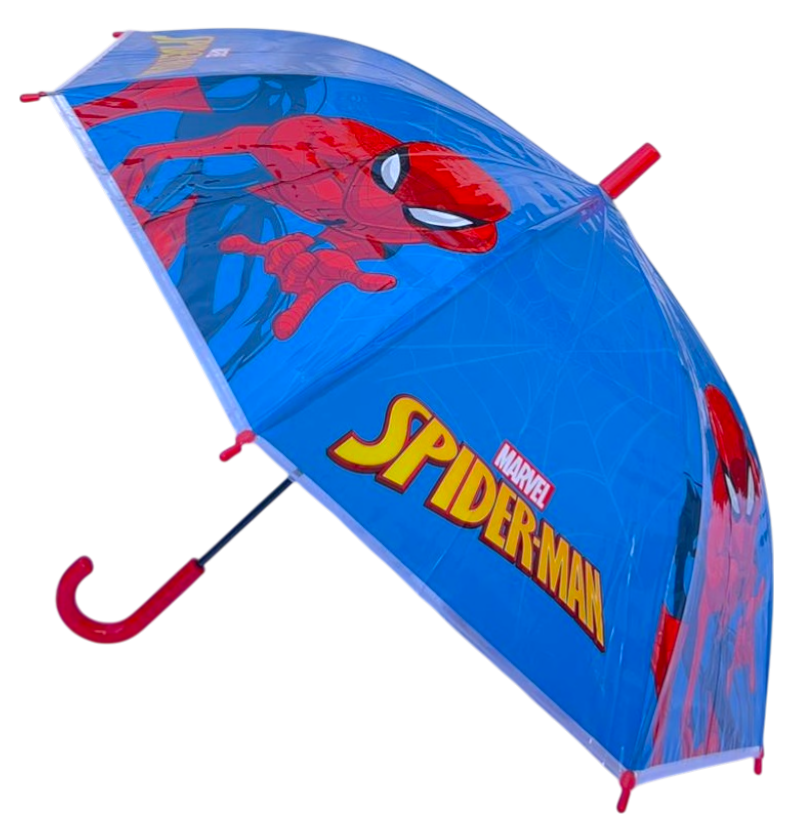 Ombrello Spiderman MARVEL Apertura Automatica Manico Ergonomico Accessorio per la Pioggia Bambini