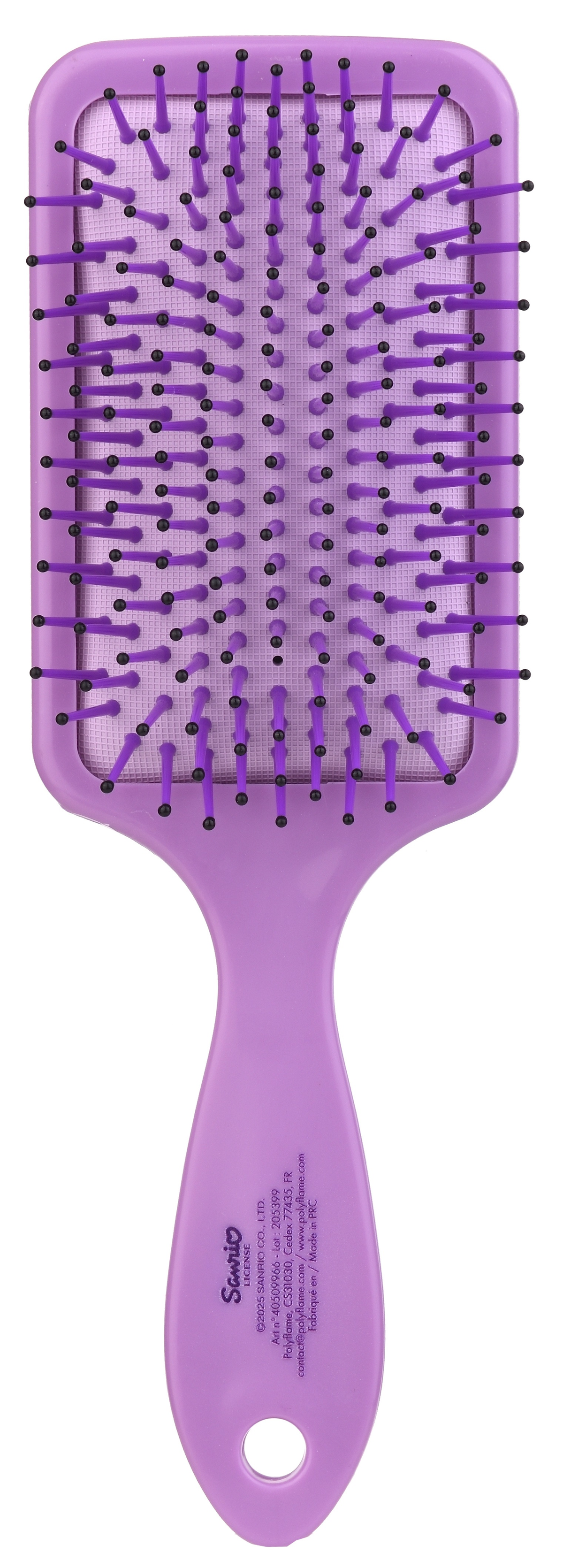 Spazzola Kuromi Districante per Capelli 22 CM con Applicazione 3d Setole Morbide - 40509966