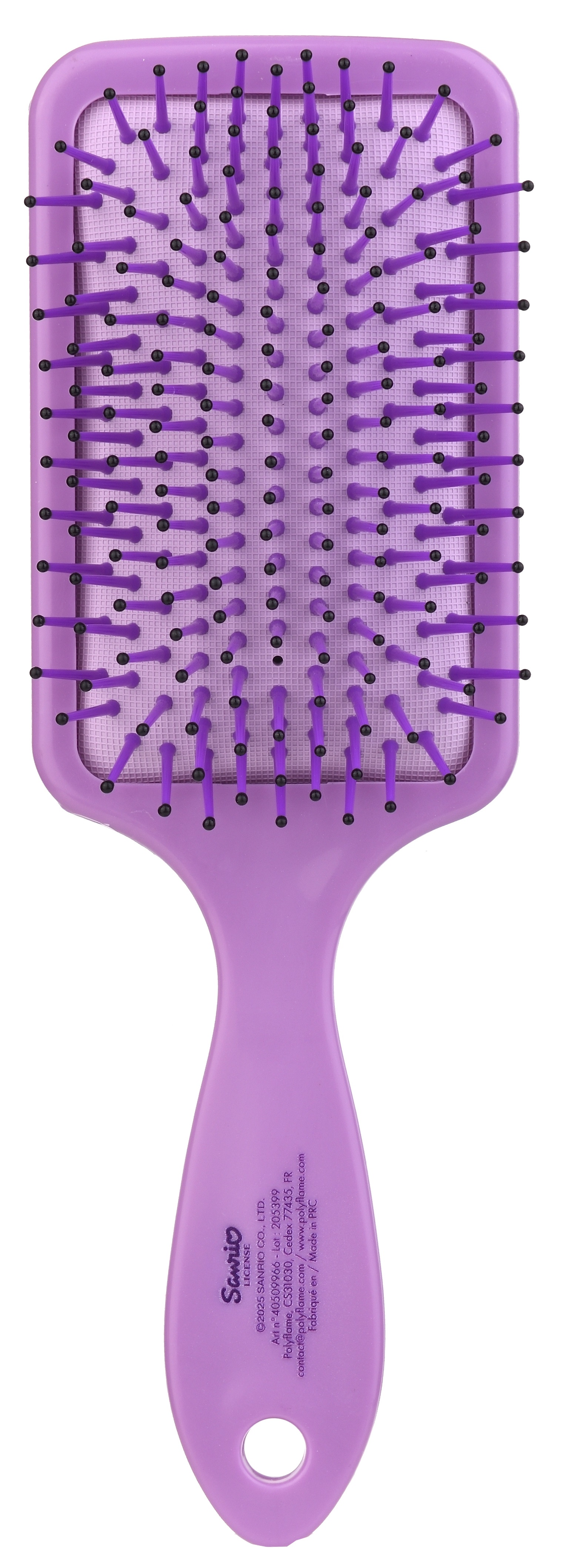 Spazzola Kuromi Districante per Capelli 22 CM con Applicazione 3d Setole Morbide - 40509966