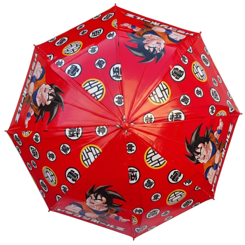Ombrello Dragon Ball Apertura Automatica Manico Ergonomico Accessorio per la Pioggia Bambini