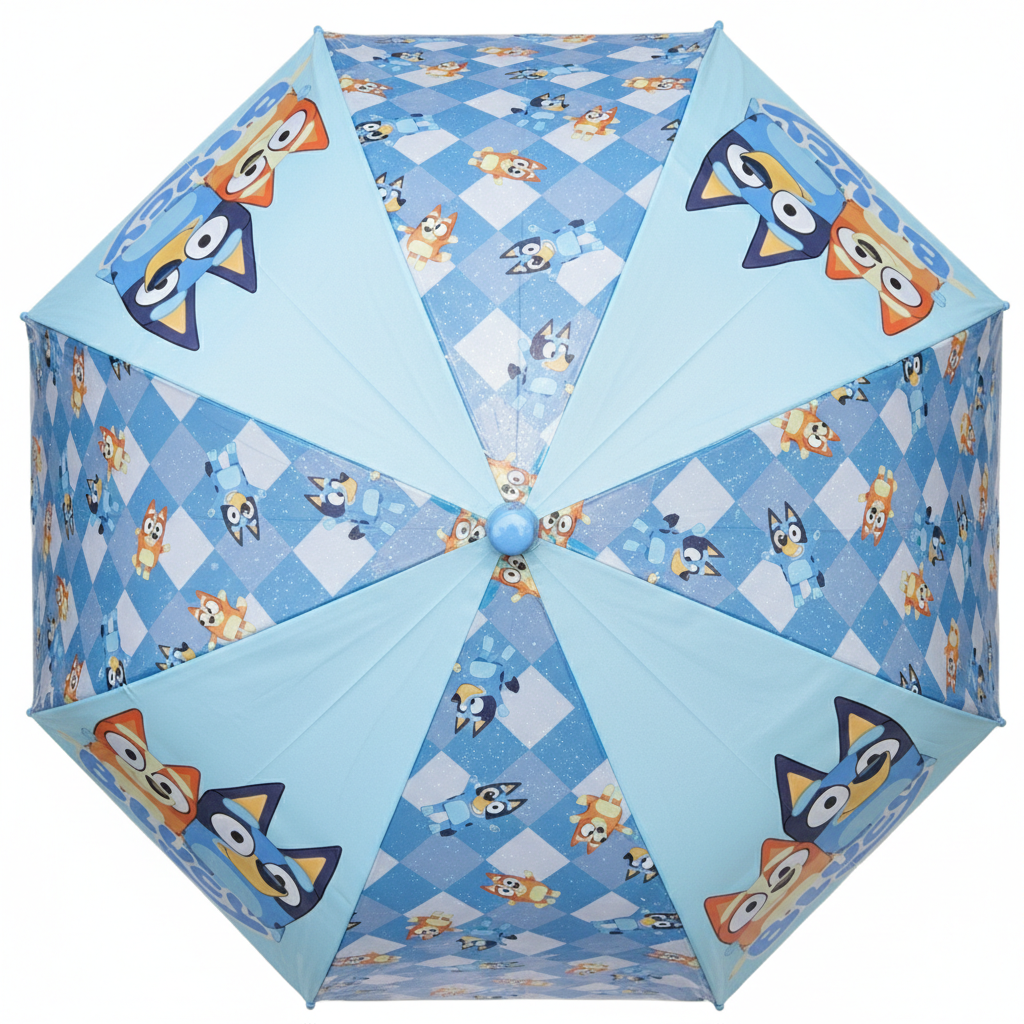 Ombrello a Cupola Bluey Apertura Automatica Manico Ergonomico Accessorio per la Pioggia Bambini