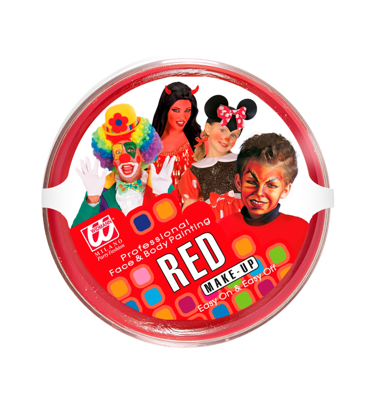 Fondotinta Cremoso Rosso in Vaschetta da 25 Gr. Accessorio per Make-Up Trucco Travestimenti Cosplay - 02389