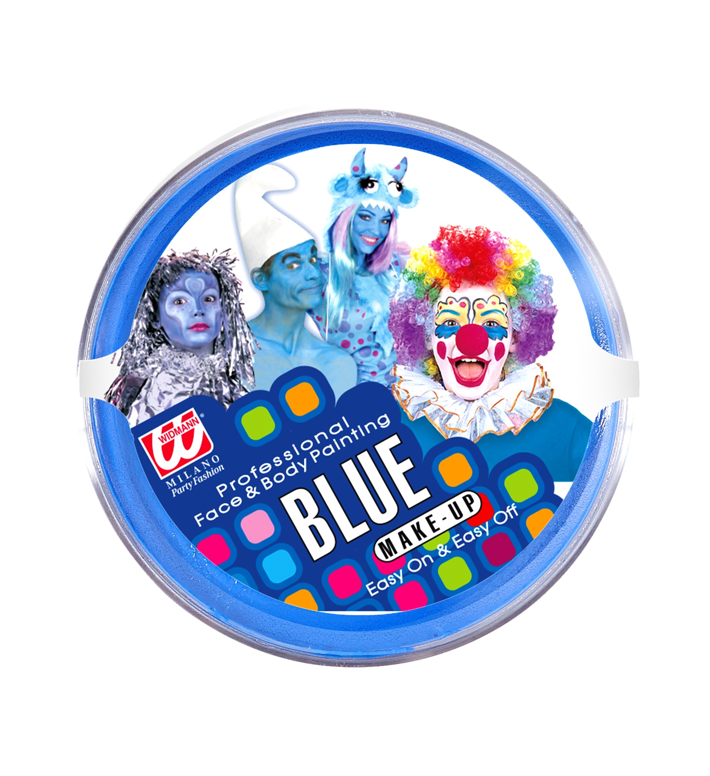Fondotinta Cremoso Blu in Vaschetta da 25 Gr. Accessorio per Make-Up Trucco Travestimenti Cosplay - 02394