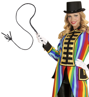 Frusta in Similpelle Autentica 180 CM Accessorio Travestimento Carnevale Cosplay Feste in Maschera - 05383