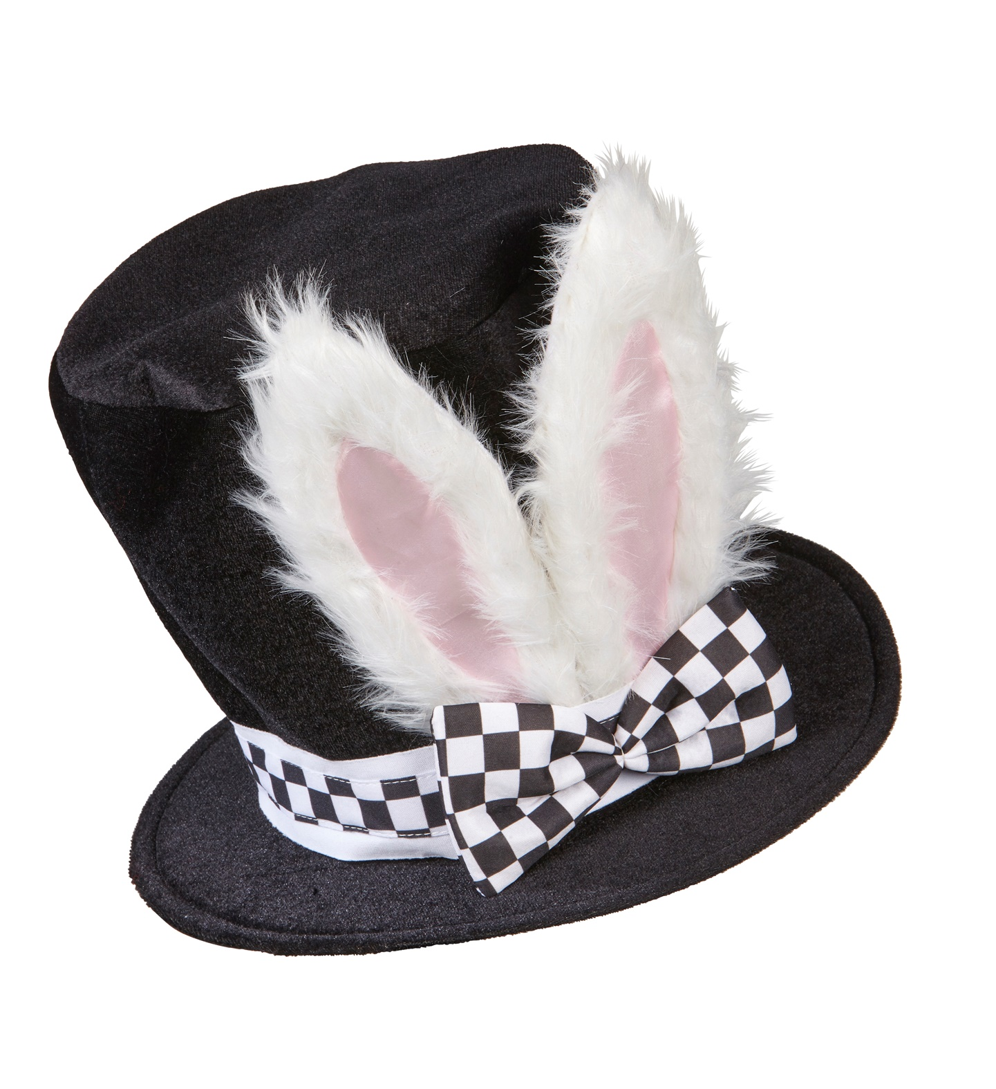 Cilindro con Orecchie Coniglio Modellabili Cappello Accessorio Travestimento Carnevale Cosplay Feste in Maschera - 10021
