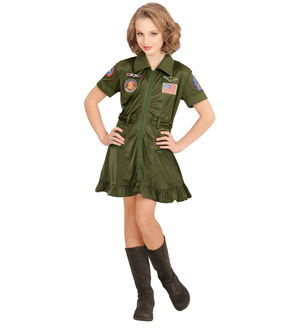 Costume Pilota di Jet da Combattimento Abito Aviatore Travestimento Carnevale - 1523