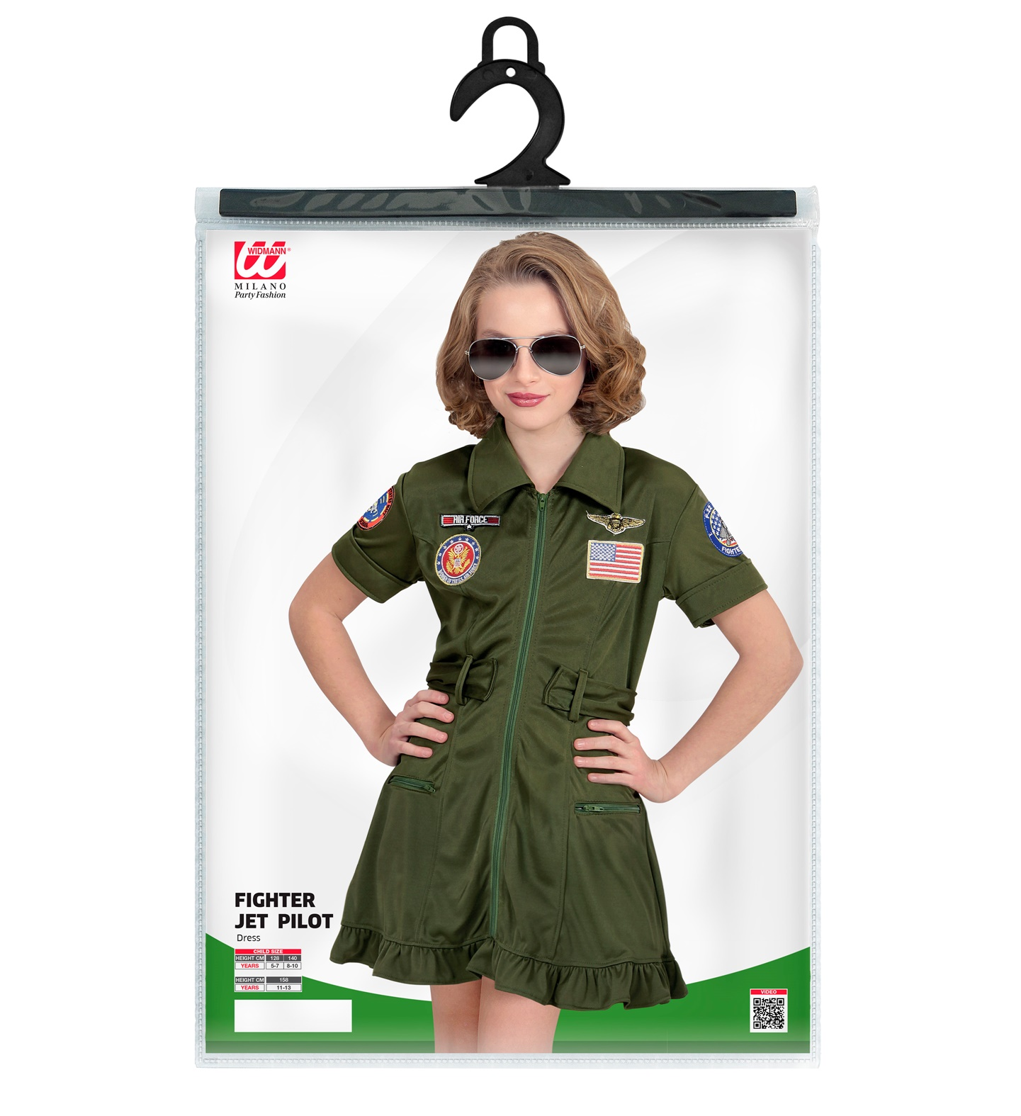 Costume Pilota di Jet da Combattimento Abito Aviatore Travestimento Carnevale - 1523