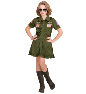 Costume Pilota di Jet da Combattimento Abito Aviatore Travestimento Carnevale - 1523