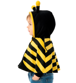 Poncho in Peluche con Cappuccio Travestimento Ape Costume Carnevale Feste in Maschera - 16201