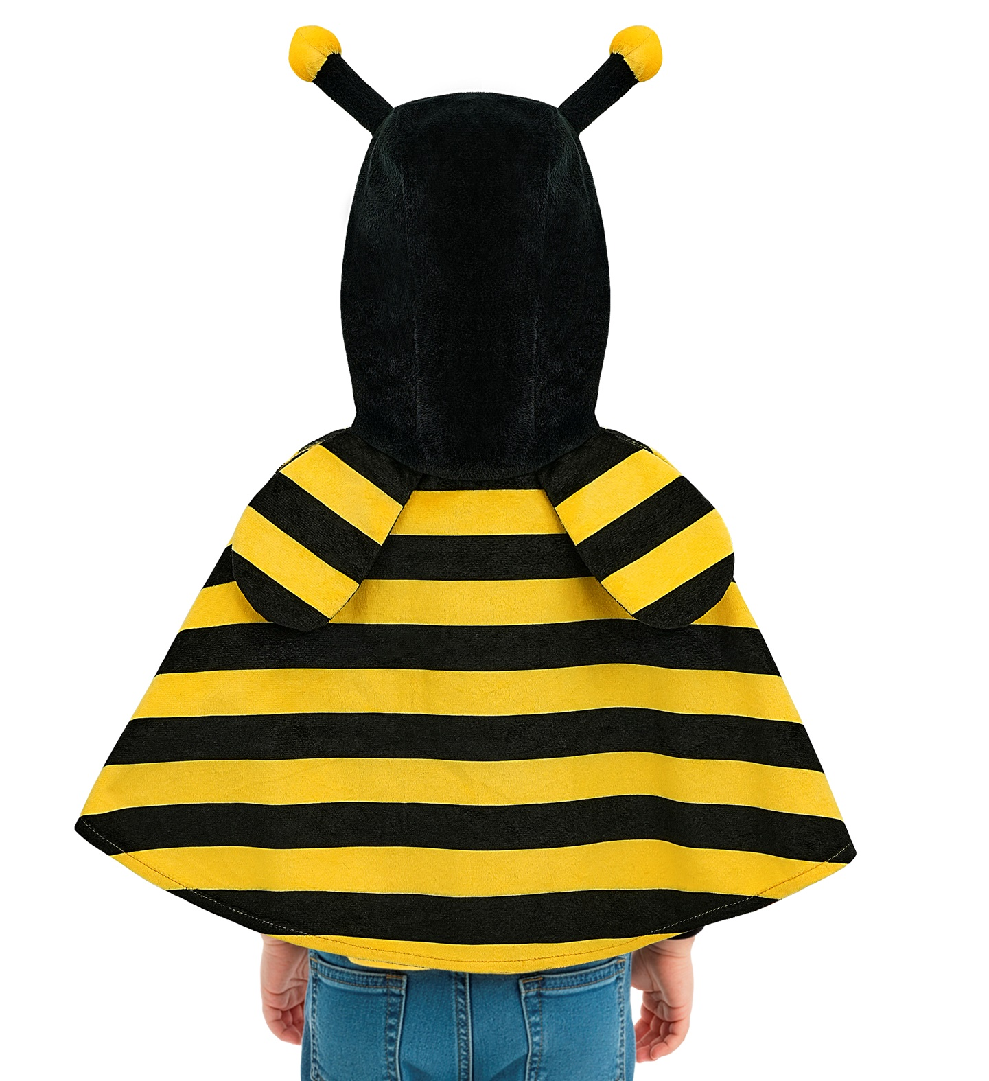 Poncho in Peluche con Cappuccio Travestimento Ape Costume Carnevale Feste in Maschera - 16201