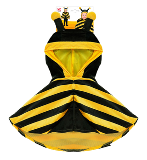 Poncho in Peluche con Cappuccio Travestimento Ape Costume Carnevale Feste in Maschera - 16201