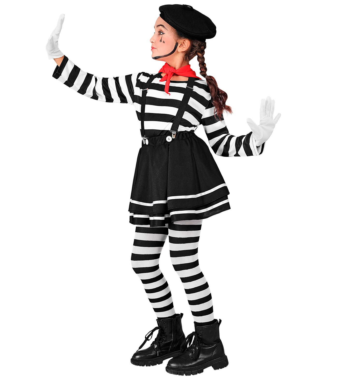 Costume Mimo Bambina Stile Parigino Travestimento Carnevale Cosplay Feste in Maschera - 2240