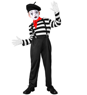 Costume Mimo Bambino Stile Parigino Travestimento Carnevale Cosplay Feste in Maschera - 2241