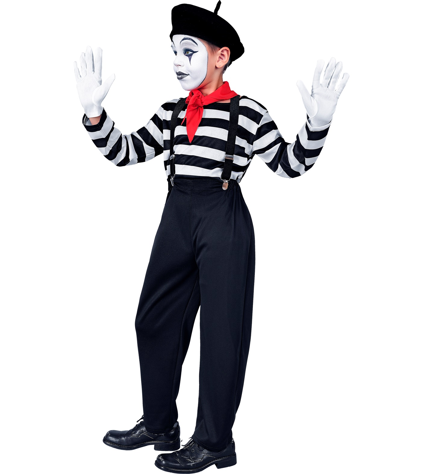 Costume Mimo Bambino Stile Parigino Travestimento Carnevale Cosplay Feste in Maschera - 2241