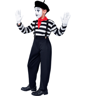 Costume Mimo Bambino Stile Parigino Travestimento Carnevale Cosplay Feste in Maschera - 2241