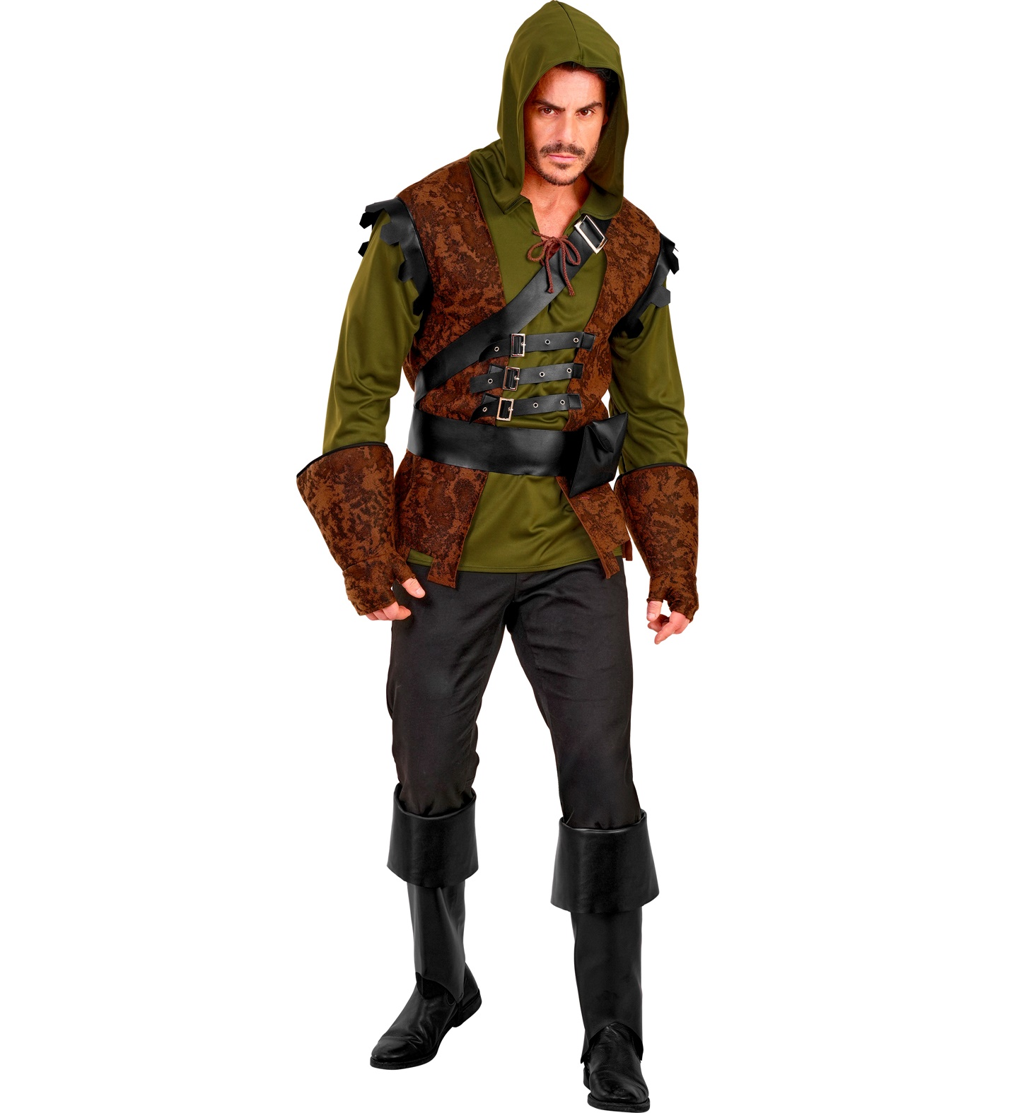 Costume Robin Hood of Sherwood Uomo Travestimento Carnevale Cosplay Feste in Maschera - 2247
