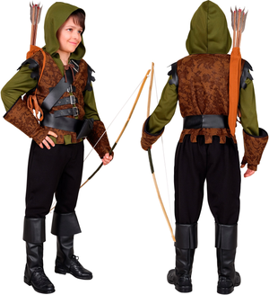 Costume Robin Hood of Sherwood Bambini Travestimento Carnevale Cosplay Feste in Maschera - 2247