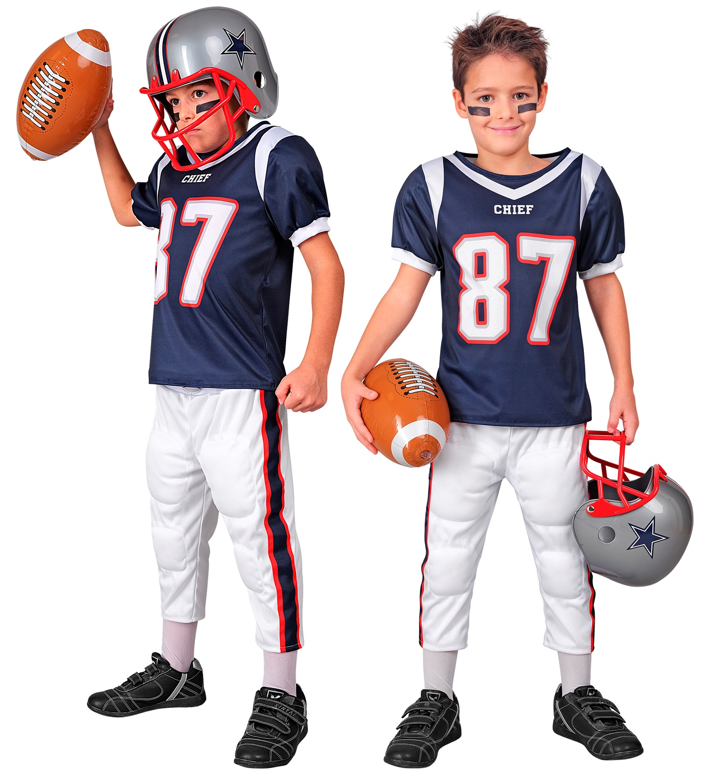 Costume Giocatore di Football Americano Travestimento Carnevale Cosplay Feste in Maschera - 2472