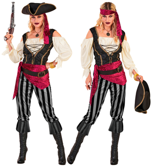 Costume Piratessa Dei Mari Donna Travestimento Carnevale Cosplay Feste in Maschera - 2543