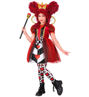 Costume Regina di Cuori Abito e Corona Travestimento Carnevale Feste in Maschera Cosplay- 2601