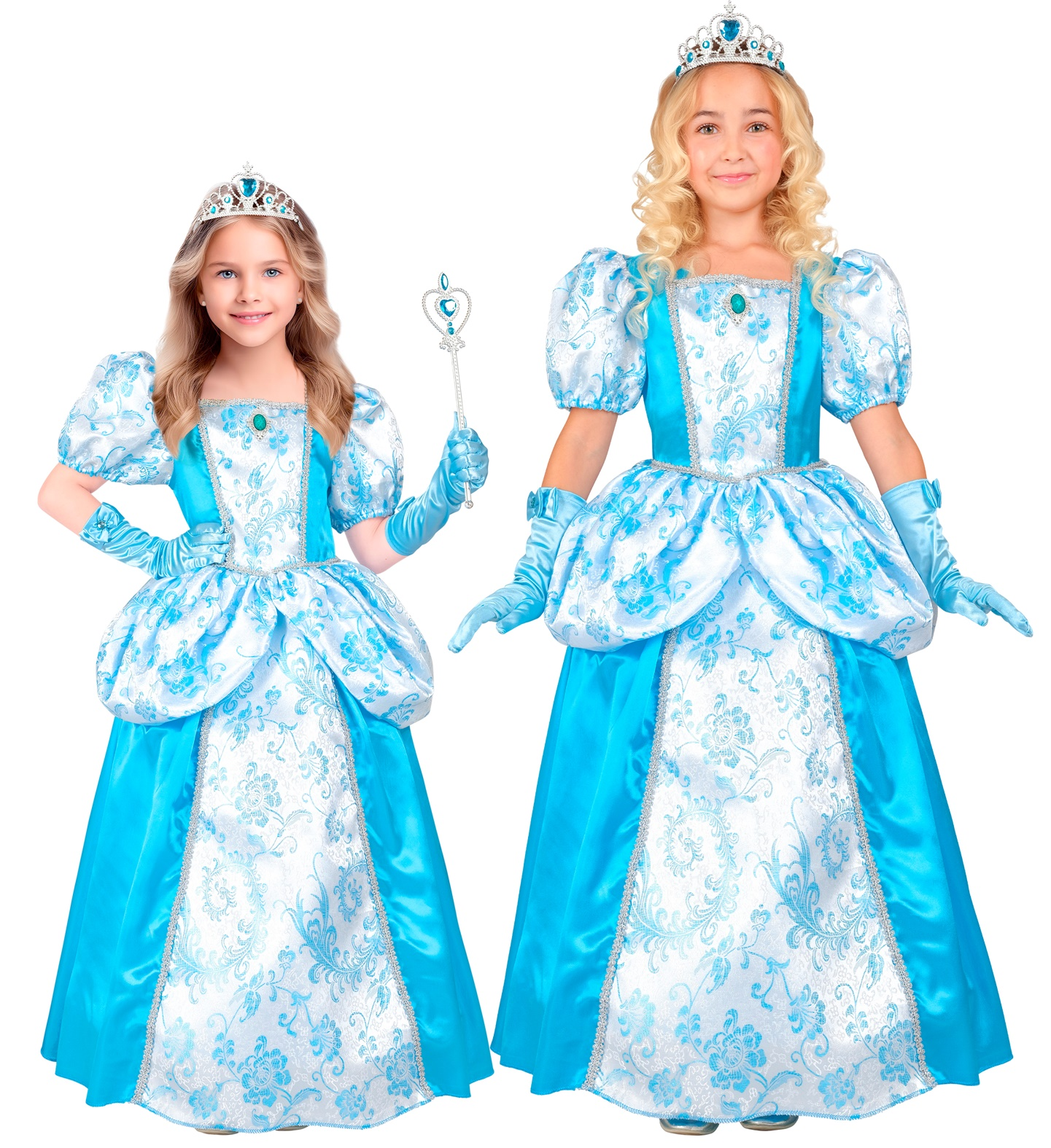 Costume Principessa Abito Lungo Travestimento Carnevale Feste in Maschera Cosplay Cenerentola - 2763