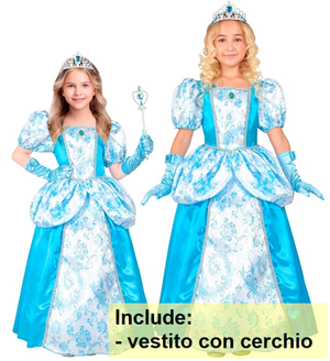 Costume Principessa Abito Lungo Travestimento Carnevale Feste in Maschera Cosplay Cenerentola - 2763