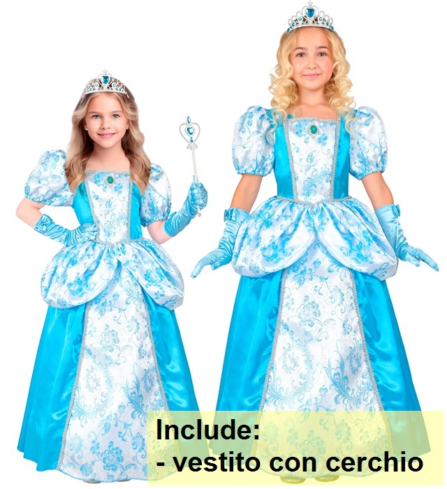 Costume Principessa Abito Lungo Travestimento Carnevale Feste in Maschera Cosplay Cenerentola - 2763