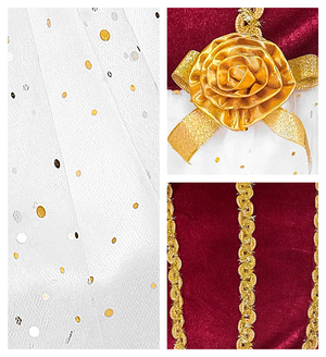 Costume Principessa Reale Abito Lungo Travestimento Carnevale Feste in Maschera Cosplay - 2764