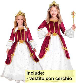 Costume Principessa Reale Abito Lungo Travestimento Carnevale Feste in Maschera Cosplay - 2764