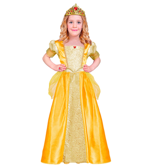 Costume Principessa Abito Lungo e Tiara Travestimento Carnevale Feste in Maschera Cosplay Belle - 9533