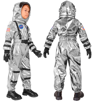 Costume Astronauta Tuta e Casco Travestimento Carnevale Cosplay Feste in Maschera - 2806