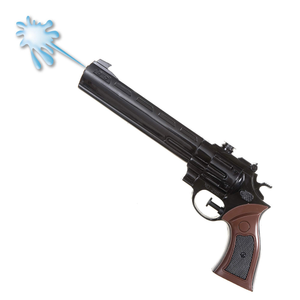 Pistola Giocattolo Cowboy a Spruzzo 30 CM Revolver Western Accessorio Travestimenti Feste a Tema - 3017v