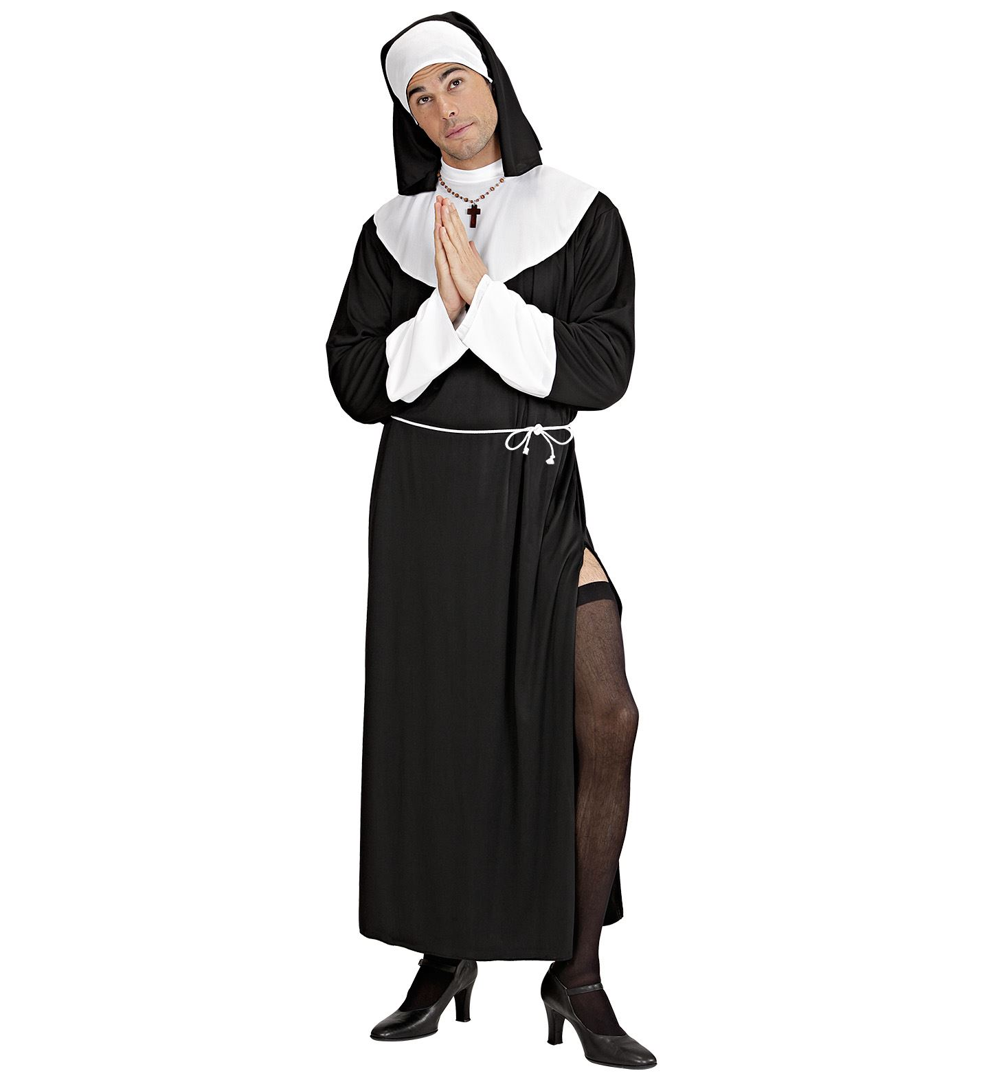 Costume Suor Carmelo Uomo Travestimento Carnevale Cosplay Feste in Maschera - 3920