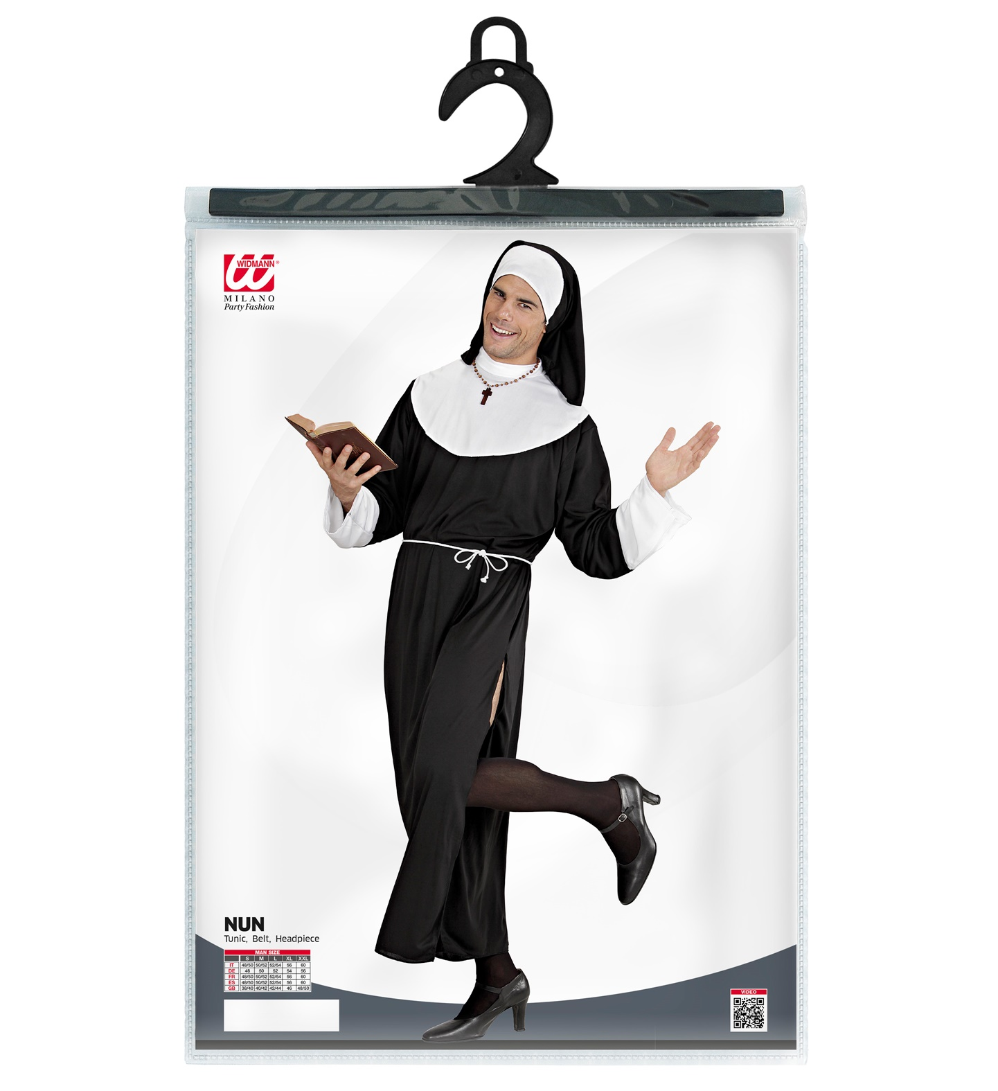 Costume Suor Carmelo Uomo Travestimento Carnevale Cosplay Feste in Maschera - 3920