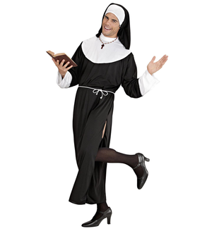 Costume Suor Carmelo Uomo Travestimento Carnevale Cosplay Feste in Maschera - 3920