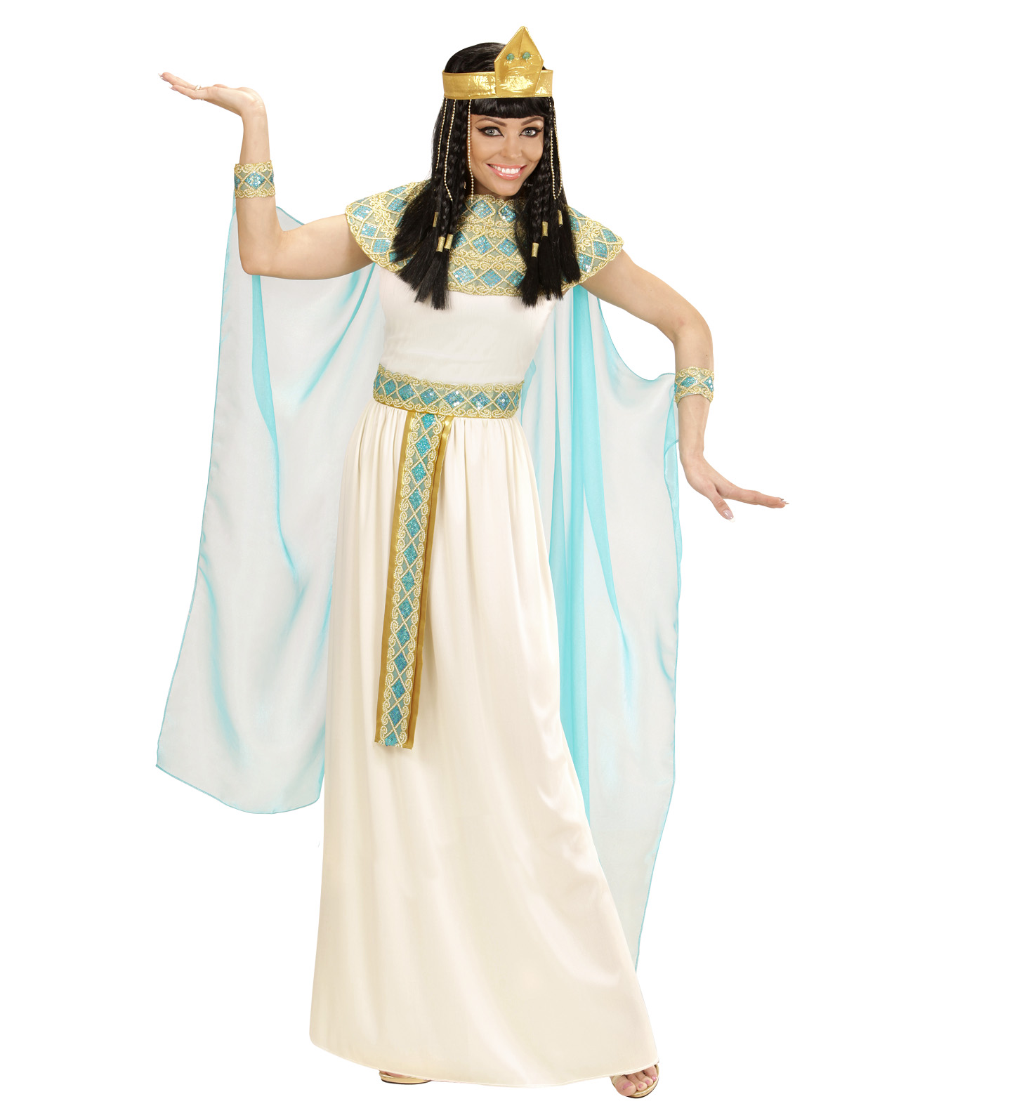 Costume Cleopatra Regina D'egitto Travestimento Carnevale Cosplay Feste in Maschera - 4942