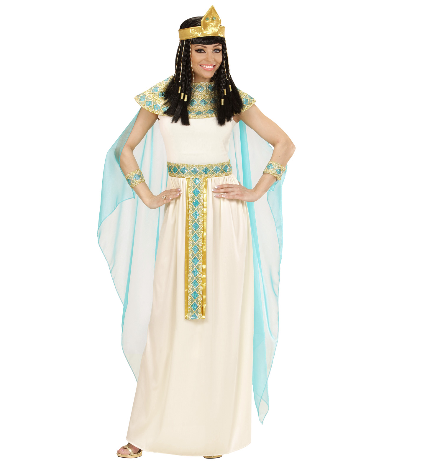 Costume Cleopatra Regina D'egitto Travestimento Carnevale Cosplay Feste in Maschera - 4942