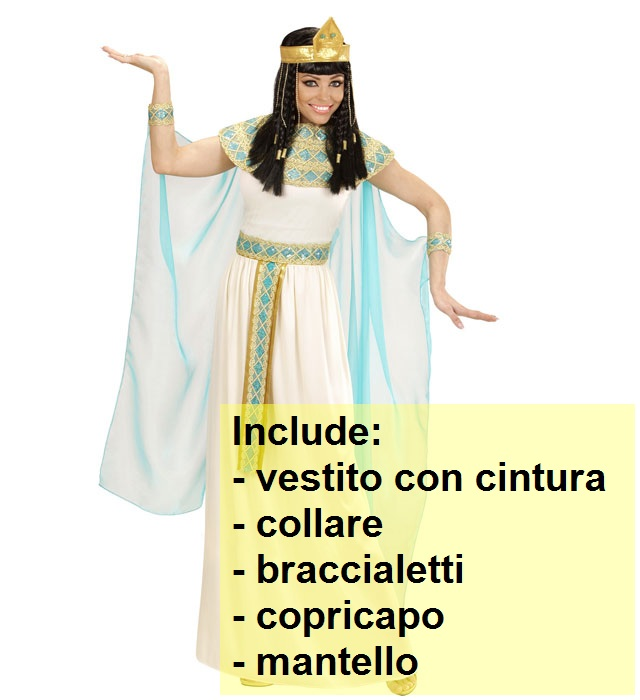 Costume Cleopatra Regina D'egitto Travestimento Carnevale Cosplay Feste in Maschera - 4942