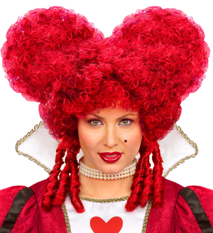 Parrucca Barocca Burgundy Accessorio Travestimento Carnevale Cosplay Regina di Cuori - 6325r