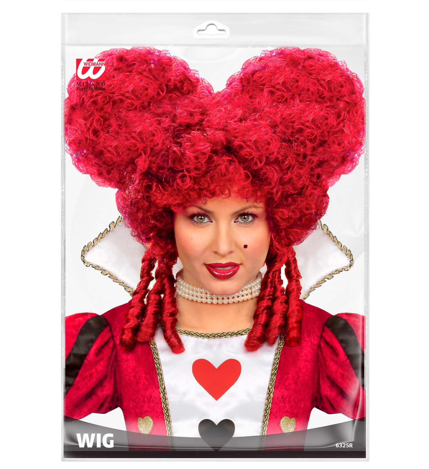 Parrucca Barocca Burgundy Accessorio Travestimento Carnevale Cosplay Regina di Cuori - 6325r