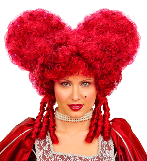 Parrucca Barocca Burgundy Accessorio Travestimento Carnevale Cosplay Regina di Cuori - 6325r