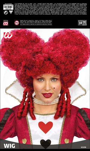 Parrucca Barocca Burgundy Accessorio Travestimento Carnevale Cosplay Regina di Cuori - 6325r