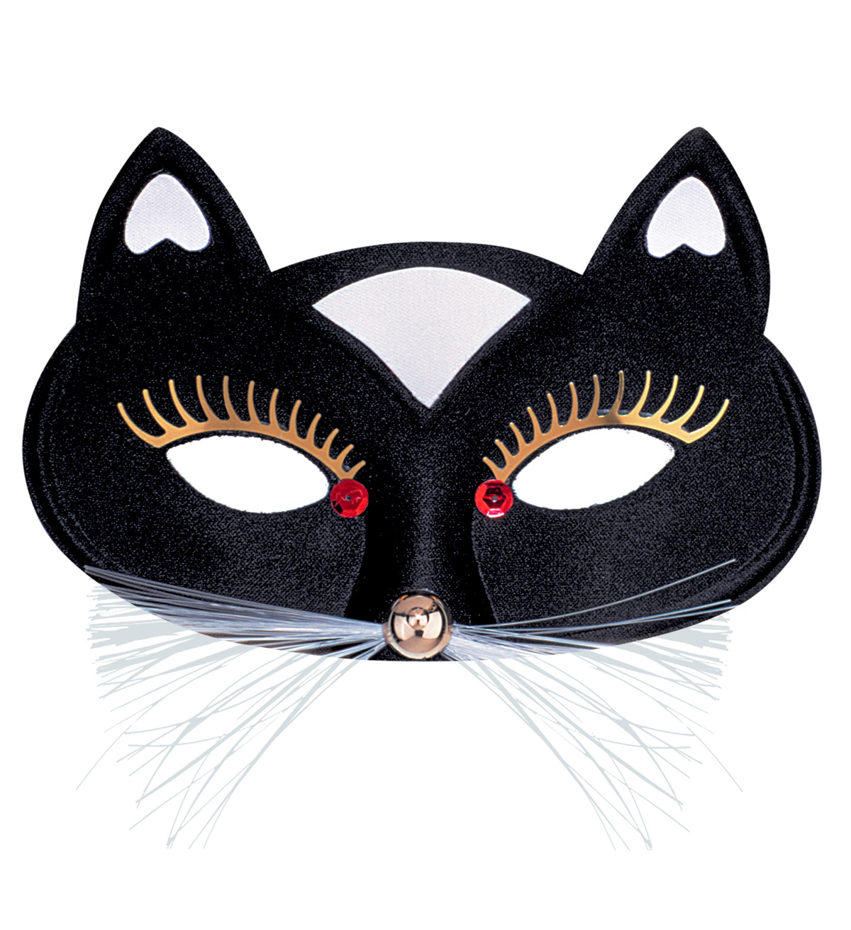 Maschera Domino Gatta Nero Accessorio Travestimento Carnevale Cosplay Feste a Tema - 64641